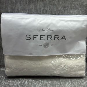 Sferra Lansone Matelasse Coverlet Blanket Cover - Ivory - NEW